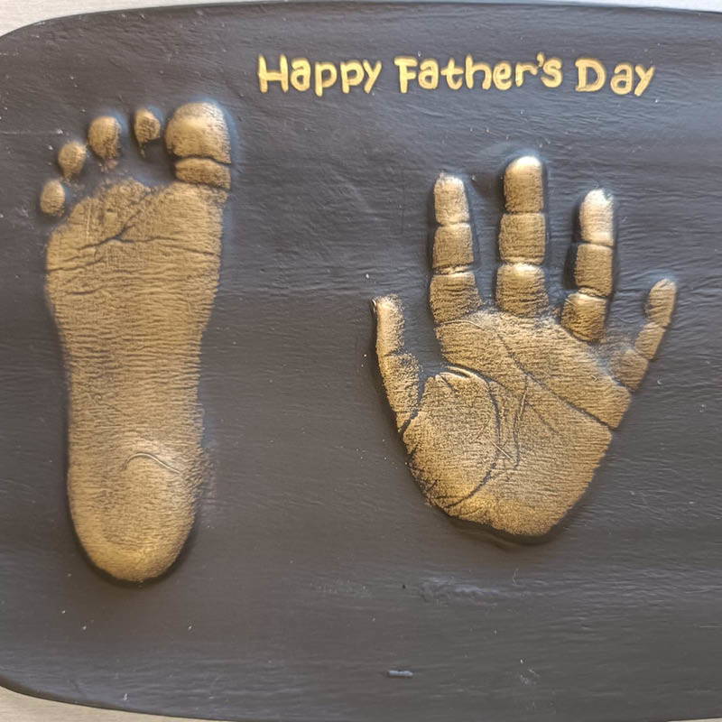 Hand and foot clay imprints - Paint A Pot Place